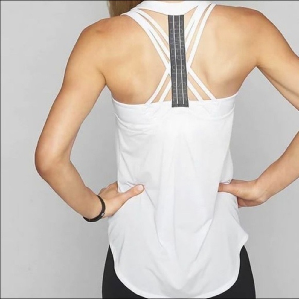 White Athleta Incline Racerback Tank